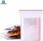 Sandesen Handige plastic zakjes met ritssluiting. Dikte 8, 12x17 100 stks, Verpakking Opbergzakken- ziplock bags