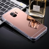 Voor Galaxy J2 Pro (2018) Acryl + TPU Galvaniseren Spiegel Beschermende Cover Case (Rose Gold)