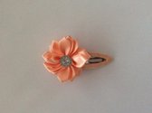 Klik Klak Haarspeldje voor Meisjes met Bloem - Haarknipjes Meisje - Haar Clip Bloem - Peach Pink