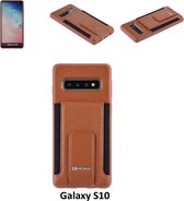 Samsung Bruin pasjeshouder Backcover hoesje voor Galaxy S10 (S10)- 8719273293409