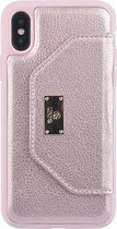 UNIQ Accessory iPhone X-Xs Kunstleer portemonnee Hard Case Back cover - Roze
