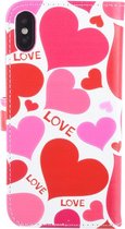 Print hoesje voor iPhone X-Xs Book Case -Pasjeshouder- Magneetsluiting