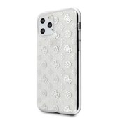 Zilver hoesje van Guess - Backcover - Glitter - iPhone 11 Pro - 4G Peony - GUHCN58TPESI