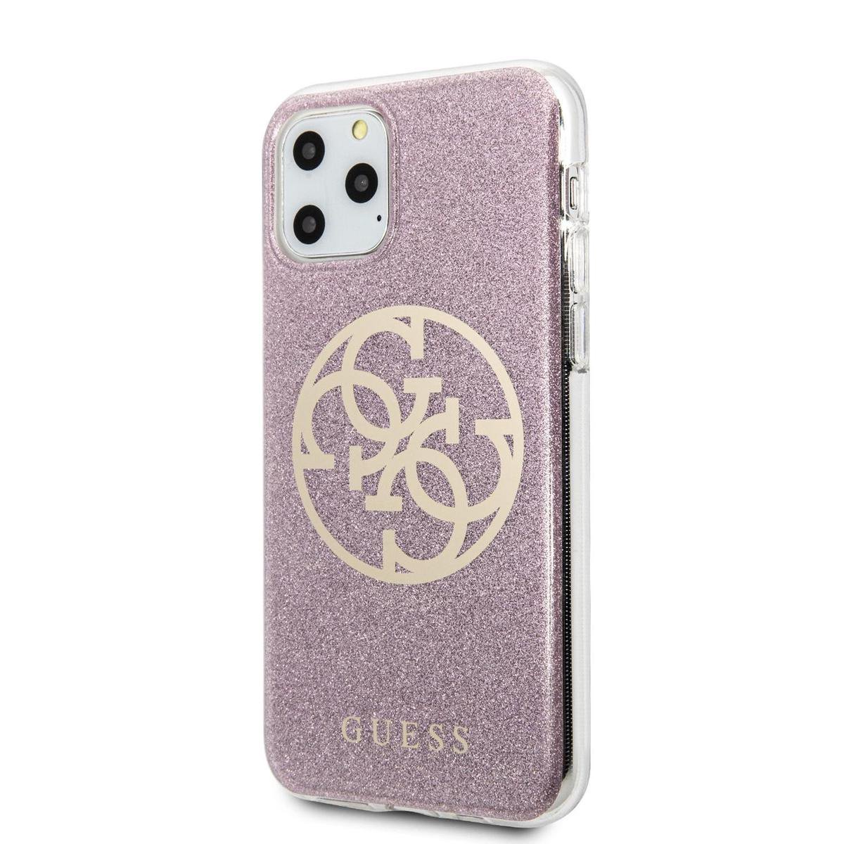 Roze hoesje van Guess - Backcover - iPhone 11 Pro - GUHCN58PCUGLPI