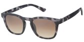 Bruine wayfarer  zonnebril | Dames/unisex | grijze lens