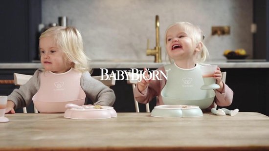 Babybjorn - Assiette, Cuillère et Fourchette pour bébé, 2 ensembles - Bleu  pastel