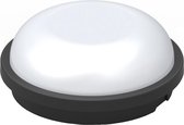 LED Plafondlamp - Badkamerlamp - Artony - Opbouw Rond - Waterdicht IP65 - Helder/Koud Wit 6400K - Mat Zwart Kunststof - BSE