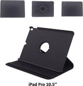 Apple iPad Pro 10.5 (2017) Zwart 360 graden draaibare hoes - Book Case Tablethoes- 8719273250341