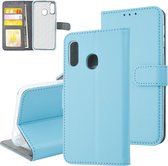 LichtBlauw hoesje Samsung Galaxy A20e - Book Case - Pasjeshouder - Magneetsluiting (A202F)