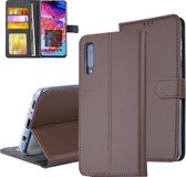 Bruin Book Case voor Samsung Galaxy A70 - Pasjeshouder - Magneetsluiting (A705F)