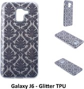 Uniek motief Glitter flower TPU Achterkant voor Samsung Galaxy J6 (J600F)- 8719273283141