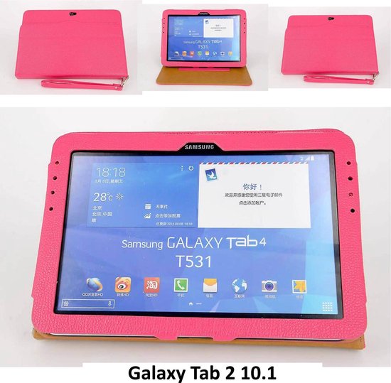Kwijting Barry spoel Samsung Galaxy Tab 2 10.1 Smart Tablethoes Roze voor bescherming van tablet  (P5110)-... | bol.com