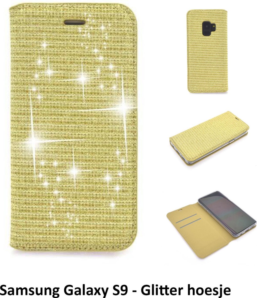Goud hoesje Galaxy S9 Book Case - Pasjeshouder - Magneetsluiting (G960)