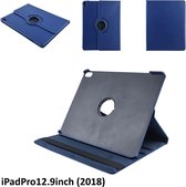 Apple iPad Pro 12.9 (2018) Blauw 360 graden draaibare hoes - Book Case Tablethoes- 8719273290316