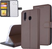 Bruin hoesje Samsung Galaxy A8s Book Case - Pasjeshouder - Magneetsluiting