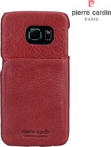 Rood hoesje van Pierre Cardin - Backcover - Stijlvol - Leer - voor Galaxy S6 Edge - Luxe cover