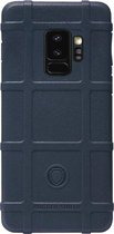 RUGGED SHIELD Rubber Bumper Case Hoesje Geschikt voor Samsung Galaxy S9 - Blauw