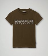 Napapijri K Soli Ss Sum Green Way Jongens T-shirt - Maat 140