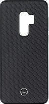 Mercedes-Benz Backcover hoesje Zwart - Carbon series - Samsung Galaxy S9+ - silicone rand