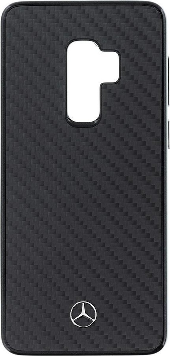 Mercedes-Benz Carbon Back Cover - Geschikt voor Samsung Galaxy S9 PLUS - Zwart