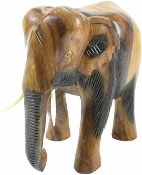 Statue en bois d'éléphant (20 cm)
