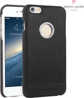 Zwart hoesje van Pierre Cardin - Backcover - Leer - voor iPhone 6-6S Plus - Luxe cover