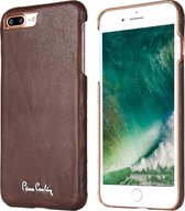 Bruin hoesje Pierre Cardin - Backcover - Stijlvol - Leer - voor de iPhone 7-8 Plus - Luxe cover