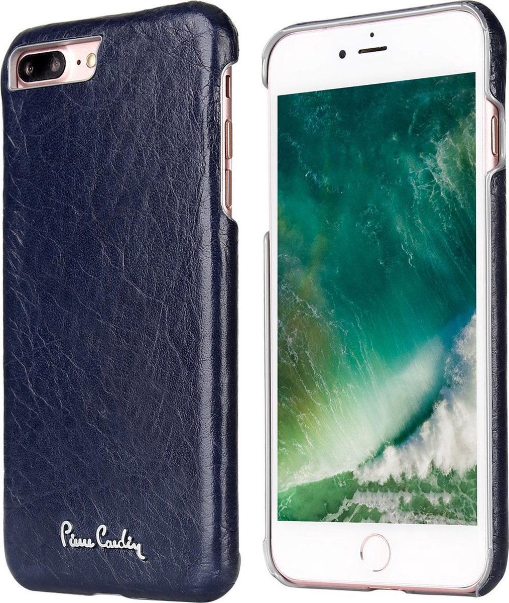 Blauw hoesje van Pierre Cardin - Backcover - Stijlvol - Leer - voor iPhone 7-8 Plus - Luxe cover