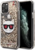 Goud hoesje van Karl Lagerfeld - Backcover - iPhone 11 Pro - KLHCN58LCGLGO