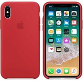 Rood hoesje van Guess - Backcover - Soft Touch - iPhone X-Xs - Siliconen rand