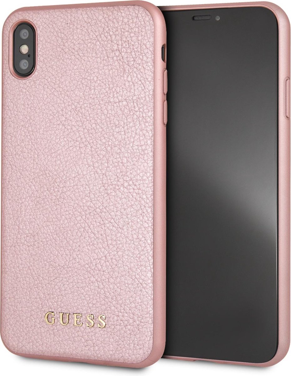 Guess IriDescent Hard Case - Roségoud - voor Apple iPhone XS Max (6.5")