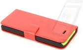 Hoesje voor de iPhone 5-5s-SE - Rood - Book Case - Pasjeshouder - Magneetsluiting