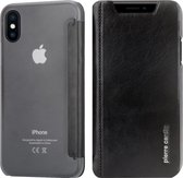 Pierre Cardin Zwart hoesje voor iPhone X-Xs - Book Case - Stijlvol - Leer - Luxe cover