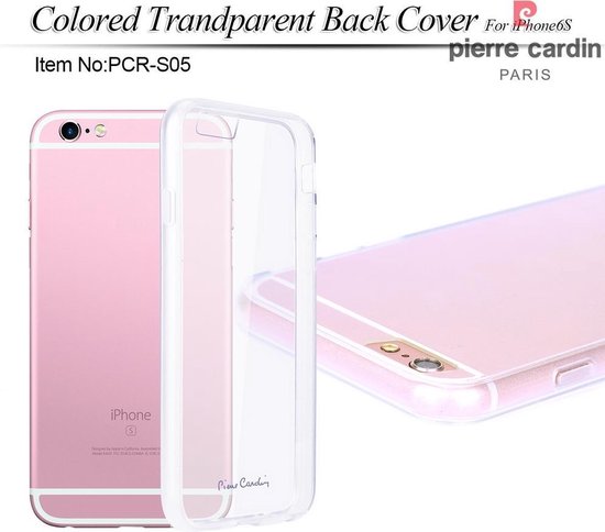 Pierre Cardin Backcover hoesje Transparant - Stijlvol - Leer - iPhone 6/6S - Luxe cover