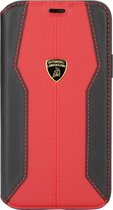 Lamborghini Collection Rood hoesje iPhone 11 - Book Case - Lambo Sport - pasjeshouder