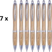 Bamboe Pennen - Pen van Hout - metalen onderdelen - zwarte inkt -Houten pen