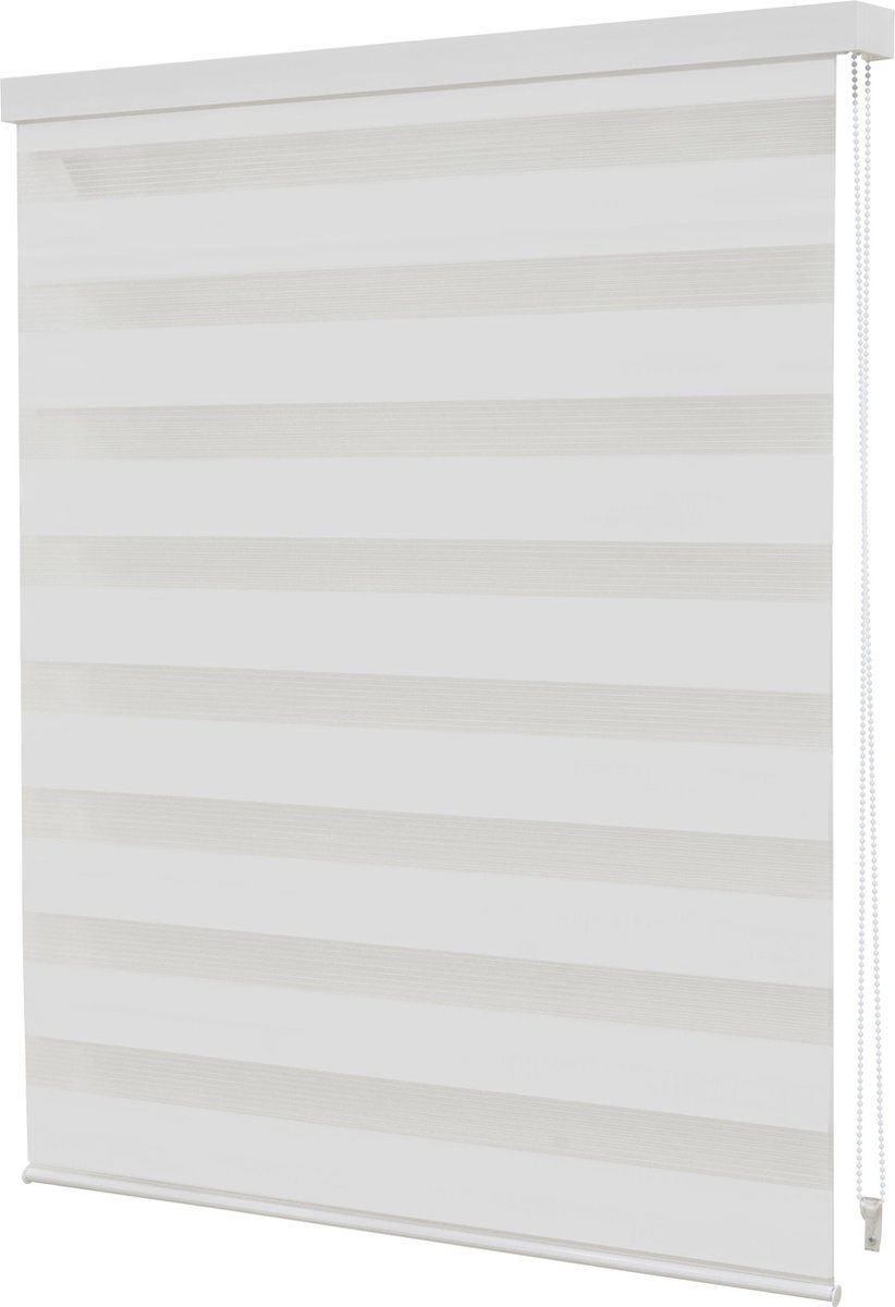 Duo Rolgordijn - Lichtdoorlatend - Uni Wit - 120x160cm - Intensions