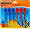 Afbeelding van het spelletje 12x Dartpijlen rood en blauw 11,5 cm - Speelgoed - Sportief spelen - Darten/darts - Dartpijltjes voor kinderen en volwassenen