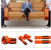 Tilband - Verhuis Optil Banden - Meubel verplaatser - Moving Straps - Onderarm Banden - Verhuizen en Verplaatsen - Oranje Zwart - 250 KG