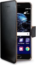 Celly - Huawei P10 - Wally Bookcase Black - Openklap Hoesje Huawei P10 - Huawei Case Black