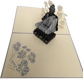 pop-up  boeddha kaart    religie meditatie wenskaart 3dkaart pop-up kaart popup kaart vriendschap ansichtkaarten