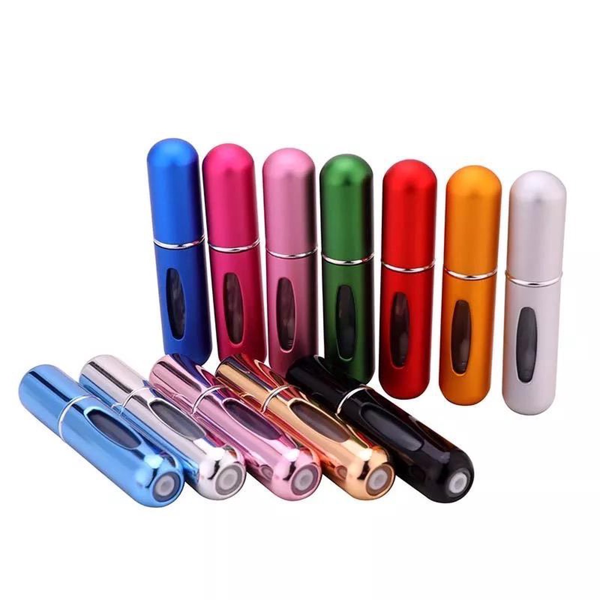 Mini Parfum Flesje 5 stuks- navulbaar| Travel Formaat Navulbare Parfum Verstuiver-Lipstick Formaat/ LOUZIR