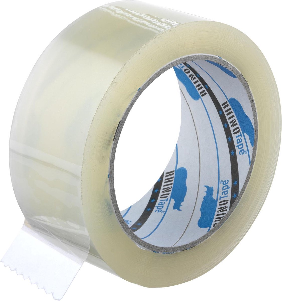 Rhino verpakkingstape transparant 50mm x 66 mtr - extra kleefkracht - 6 rollen per verpakking - Rhino tape
