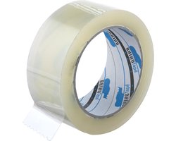 Rhino verpakkingstape transparant 50mm x 66 mtr - extra kleefkracht - 6 rollen per verpakking