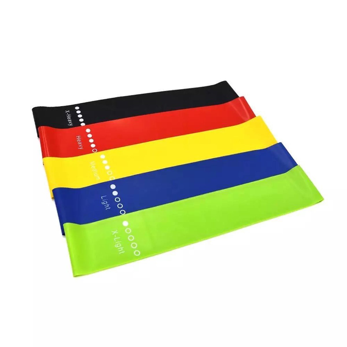 SportStretch - 5 Stuks - Fitness elastieken - Trainingsband - Weerstandsbanden - Resistance band - Sport elastieken