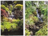 Blanco wenskaartjes Spring Waterfalls at Wisley Garden van Leonard Smith