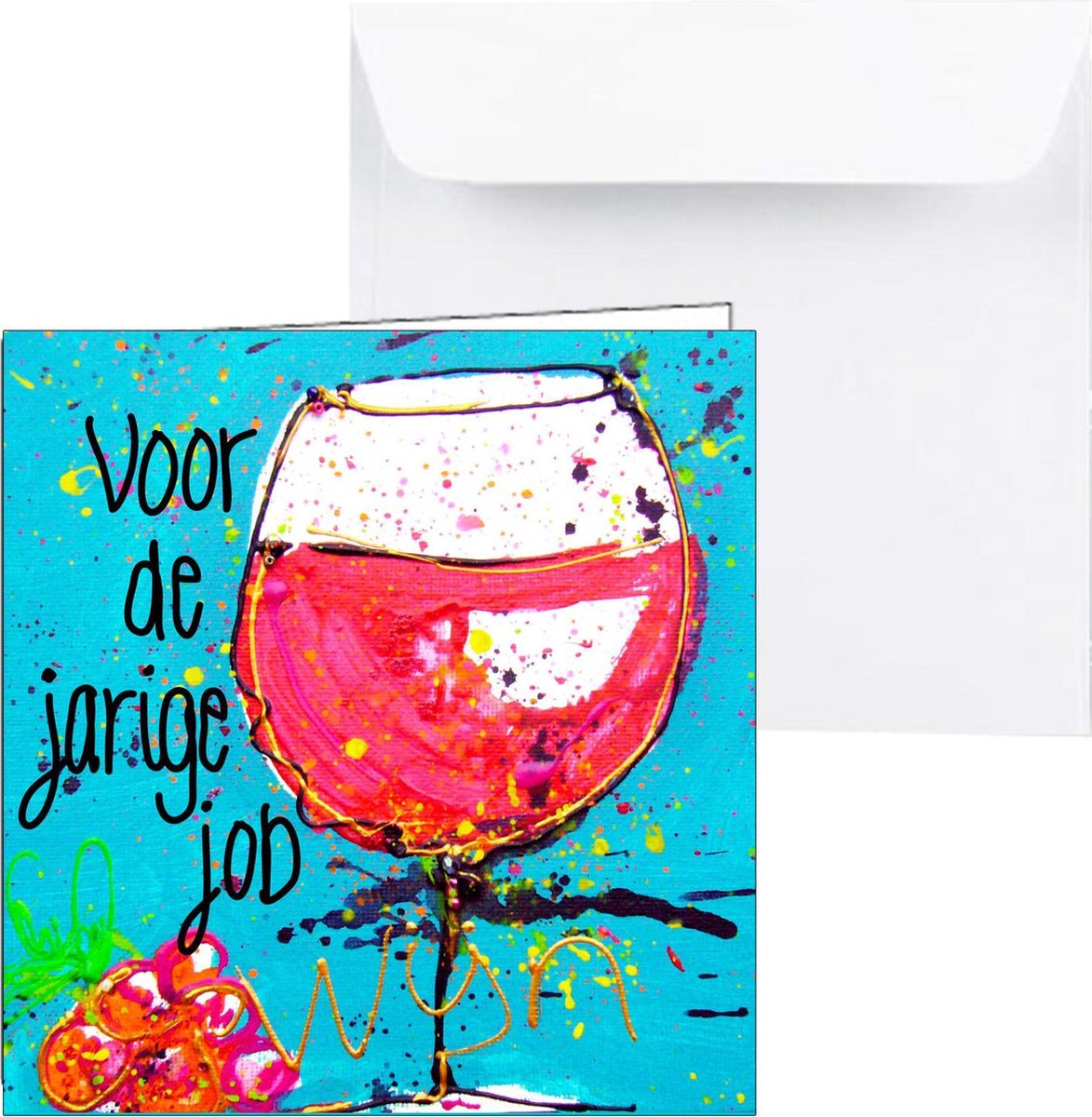 Verjaardagskaarten - Feest - Jarig - Verjaardagskaart - Wijntje - Biertje -  Eenhoorn -... | Bol.Com