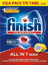 Finish All in 1 Max Citroen -  Vaatwastabletten - 170 Tabs - Voordeelpak