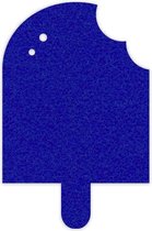 IJs vilt onderzetter - Donkerblauw - 6 stuks – 100 x 65 mm – IJs vorm - Glas onderzetter - Cadeau - Woondecoratie - Woonkamer - Tafelbescherming - Onderzetters Voor Glazen - Keuken