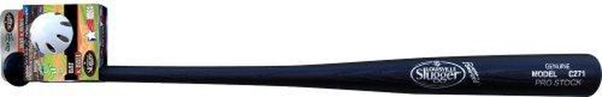 Louisville Slugger C271 Plastic Honkbalknuppel: Zwart, inclusief bal